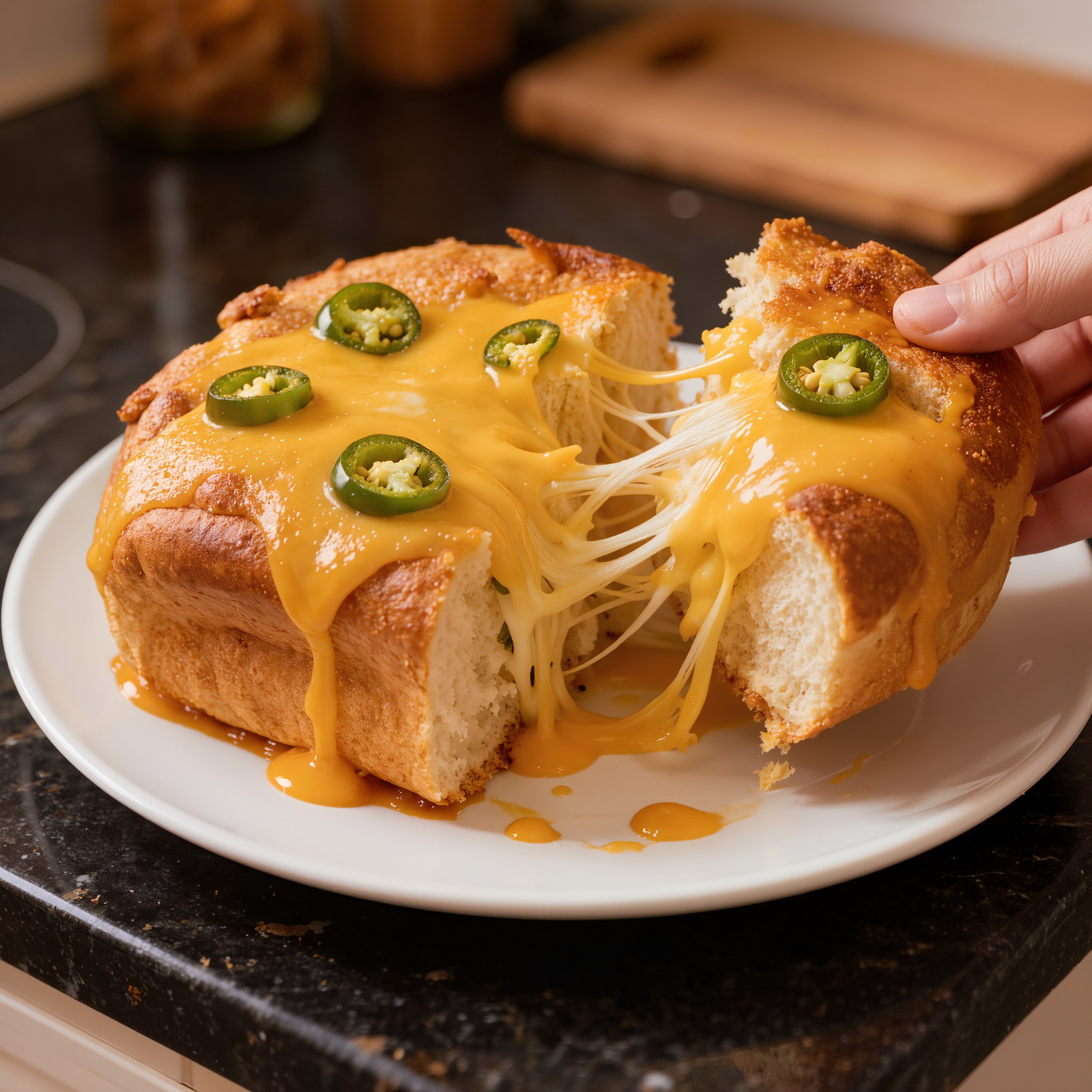 Cheesy Pull-Apart Jalapeno Bread