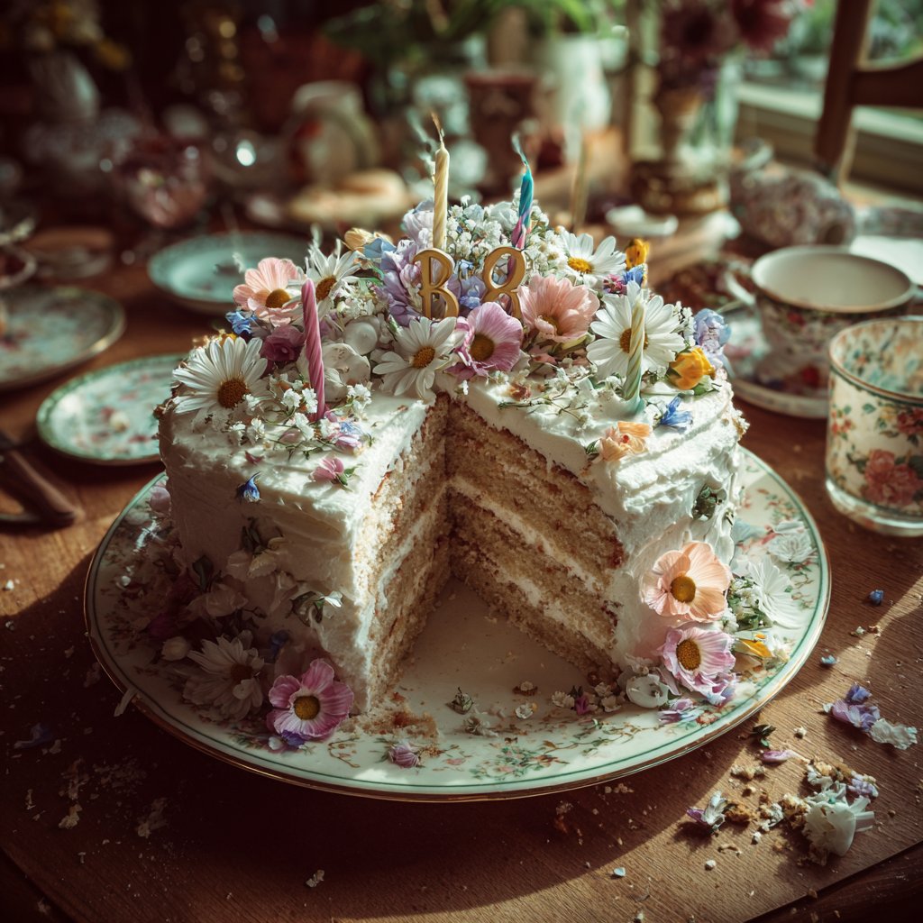 Vintage Eighteen Birthday Cake