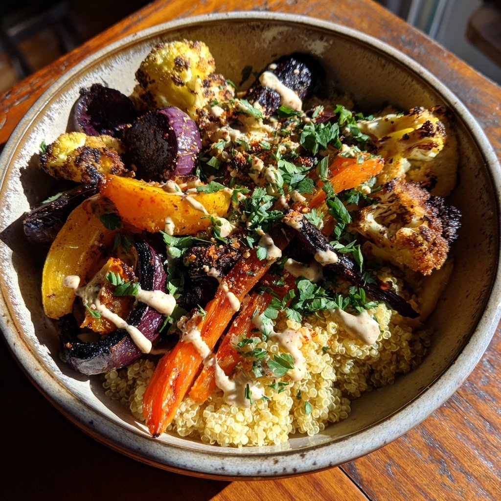 Roasted Vegetable High-Protein Bowl