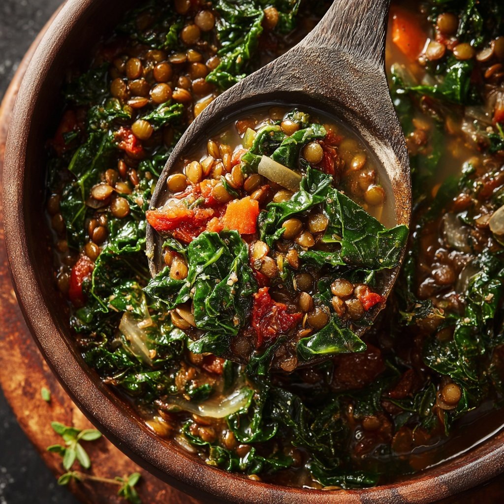 Rustic Kale Lentil Stew