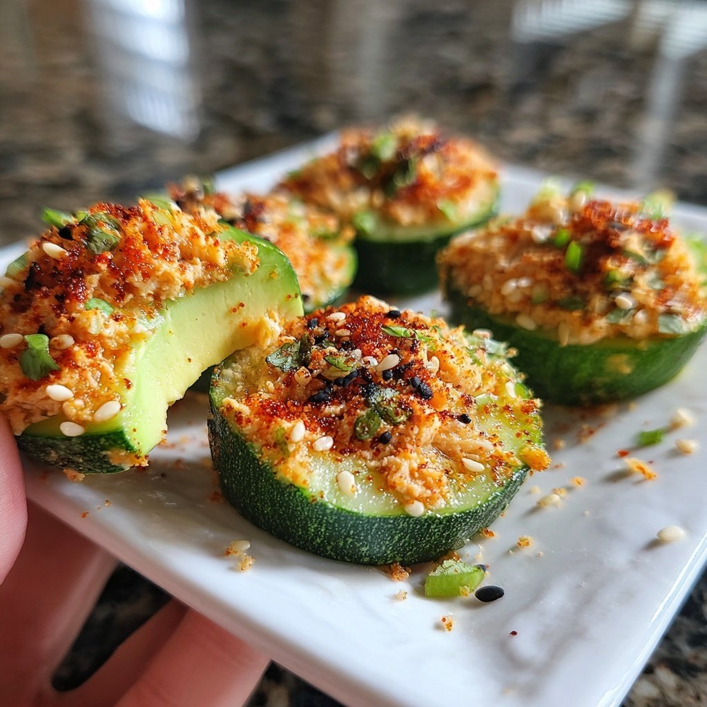 Spicy Tuna Cucumber Cups