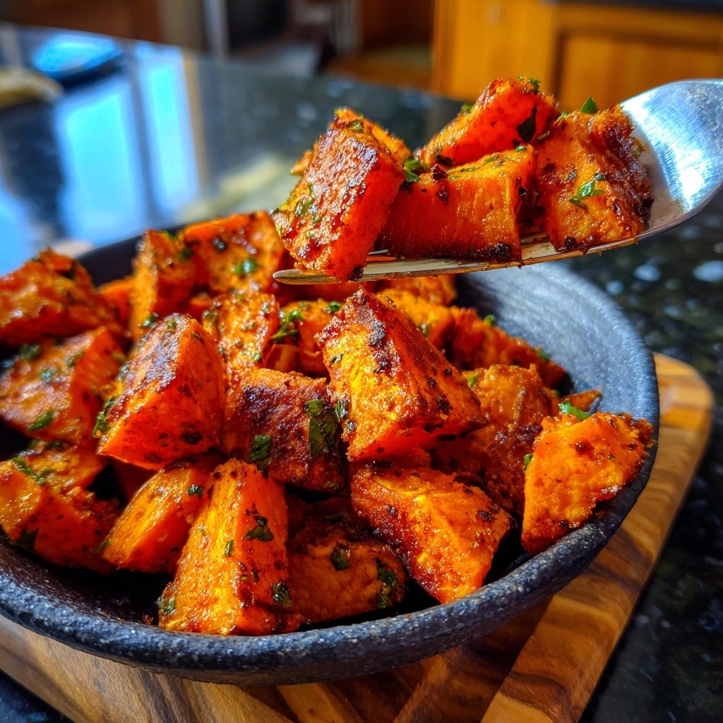 Chili Lime Roasted Sweet Potatoes