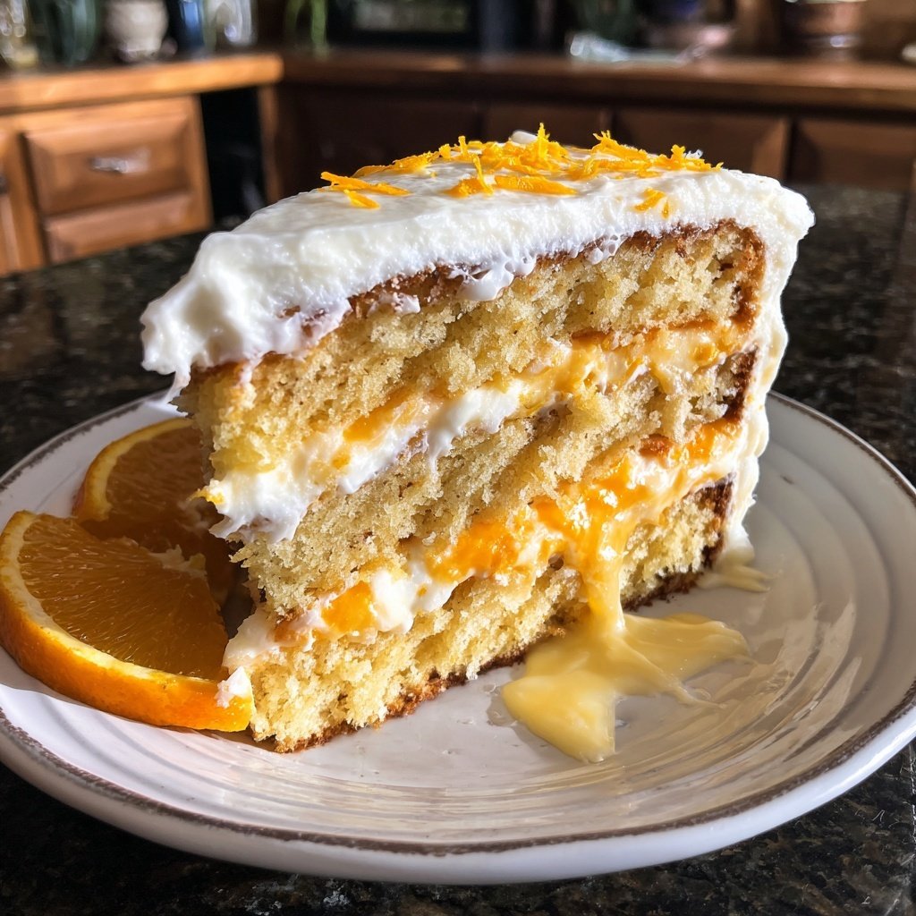 Galentine's Orange Cream Cake