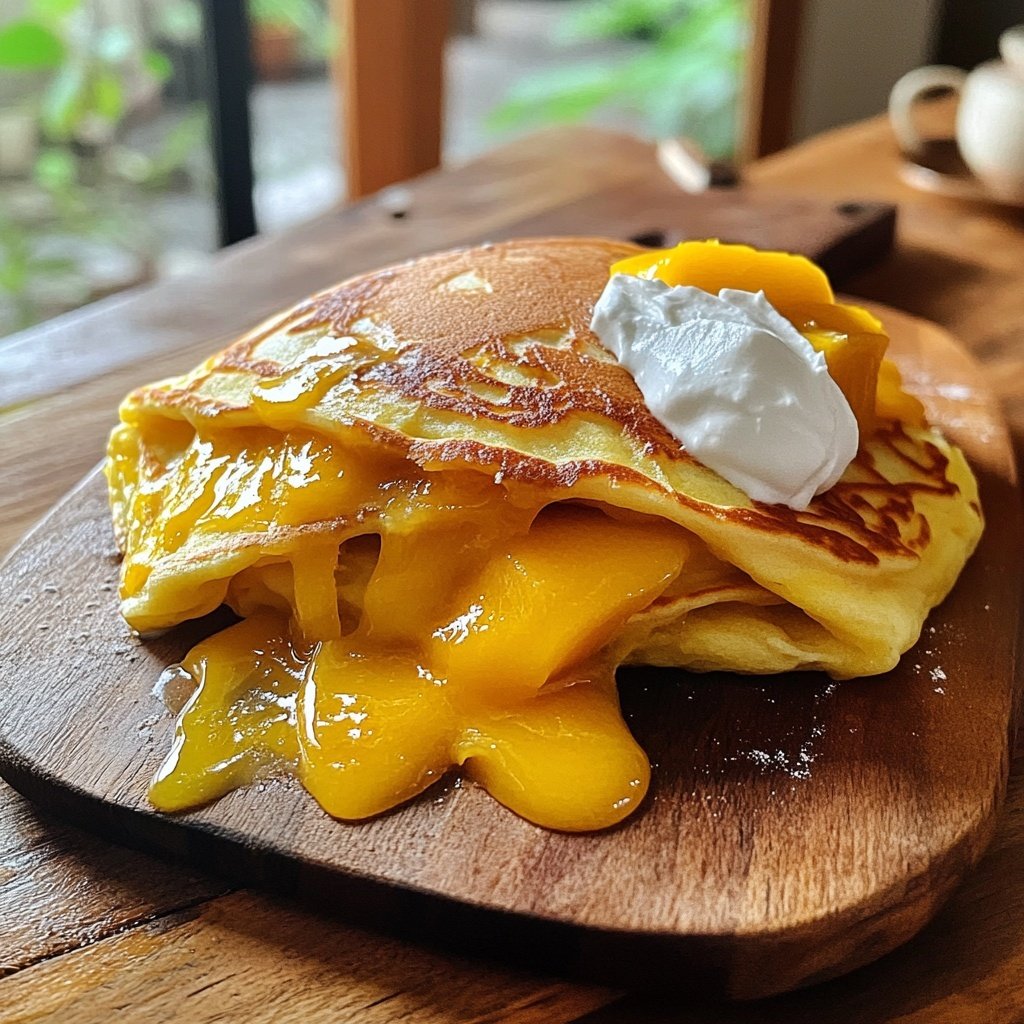 Hong Kong-Style Mango Pancakes