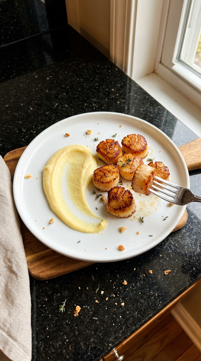 Gourmet Seared Scallops with Purée