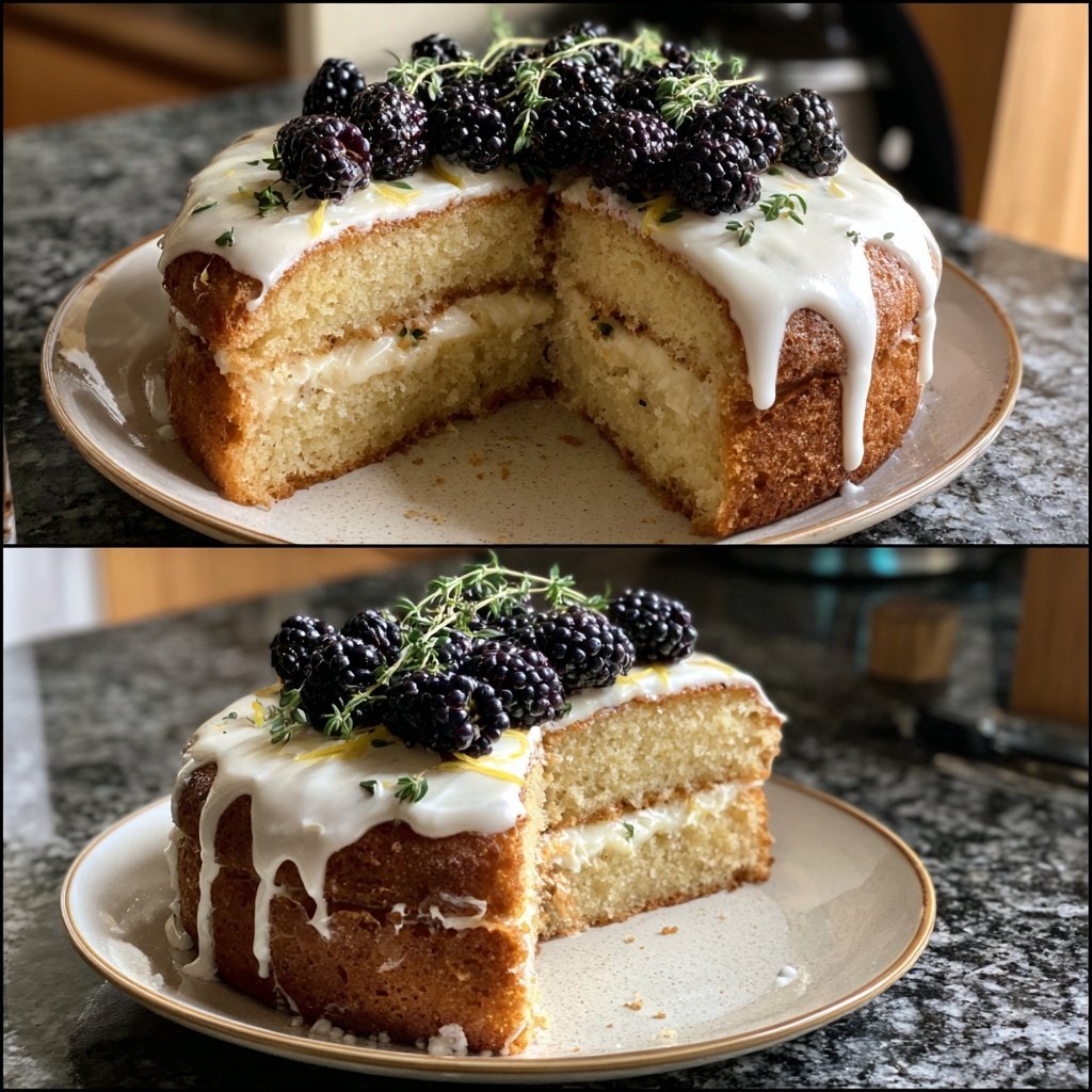 Capricorn Blackberry Thyme Cake