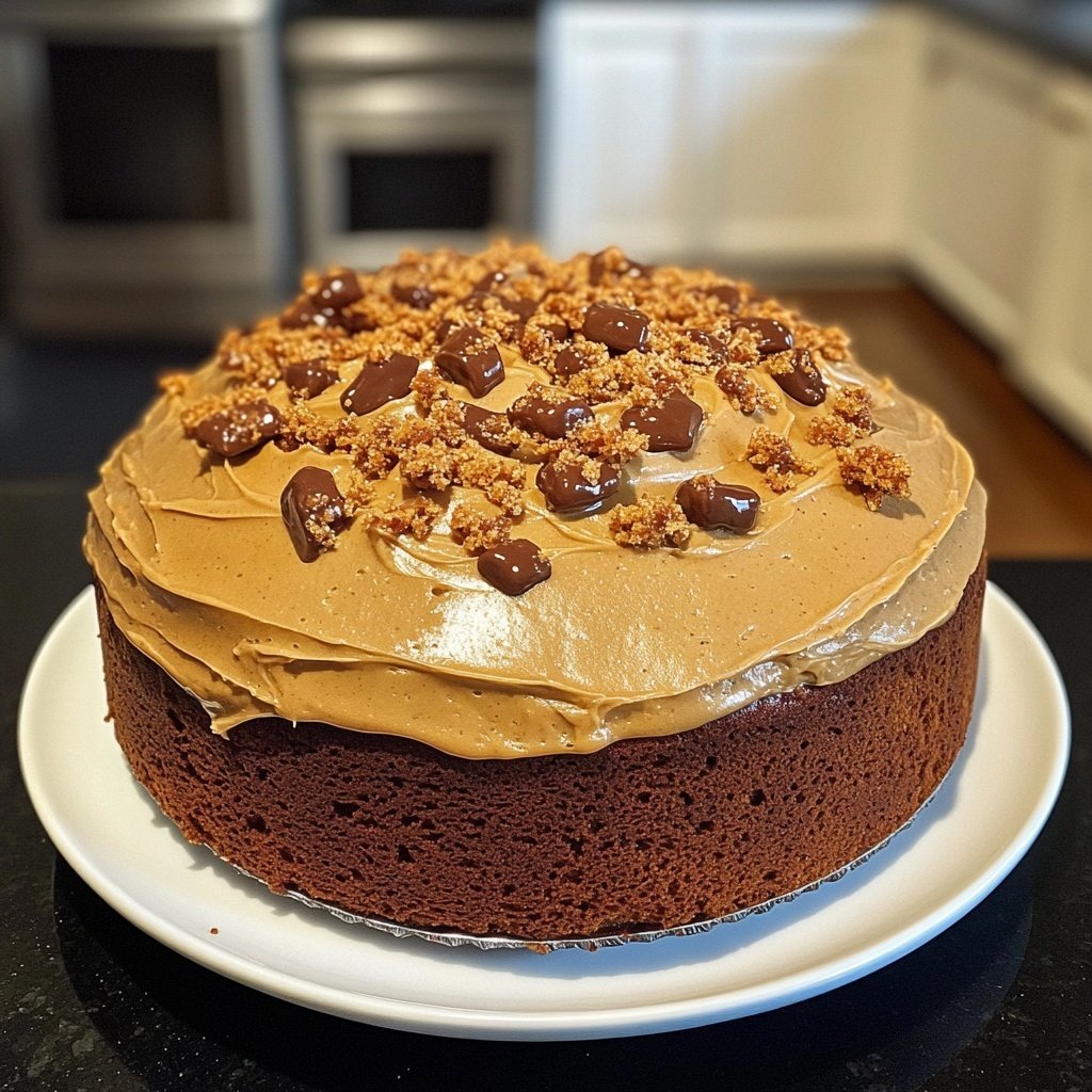 Spice Cake with Coffee Toffee Crunch