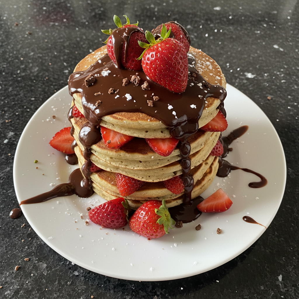 Chocolate-Covered Strawberry Pancakes