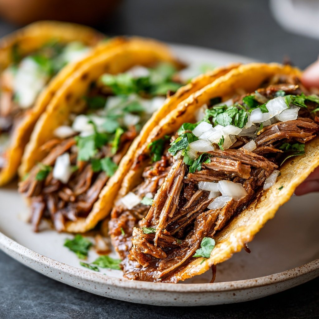 Slow Cooked Barbacoa Beef Tacos