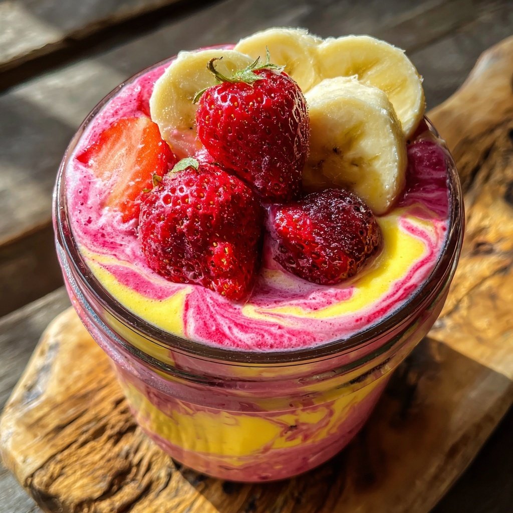 Banana Strawberry Smoothie Delight