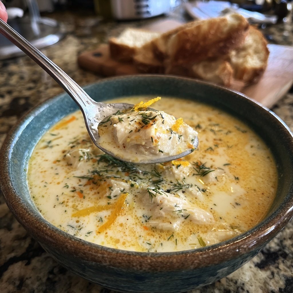 Avgolemono Greek Lemon Chicken Soup