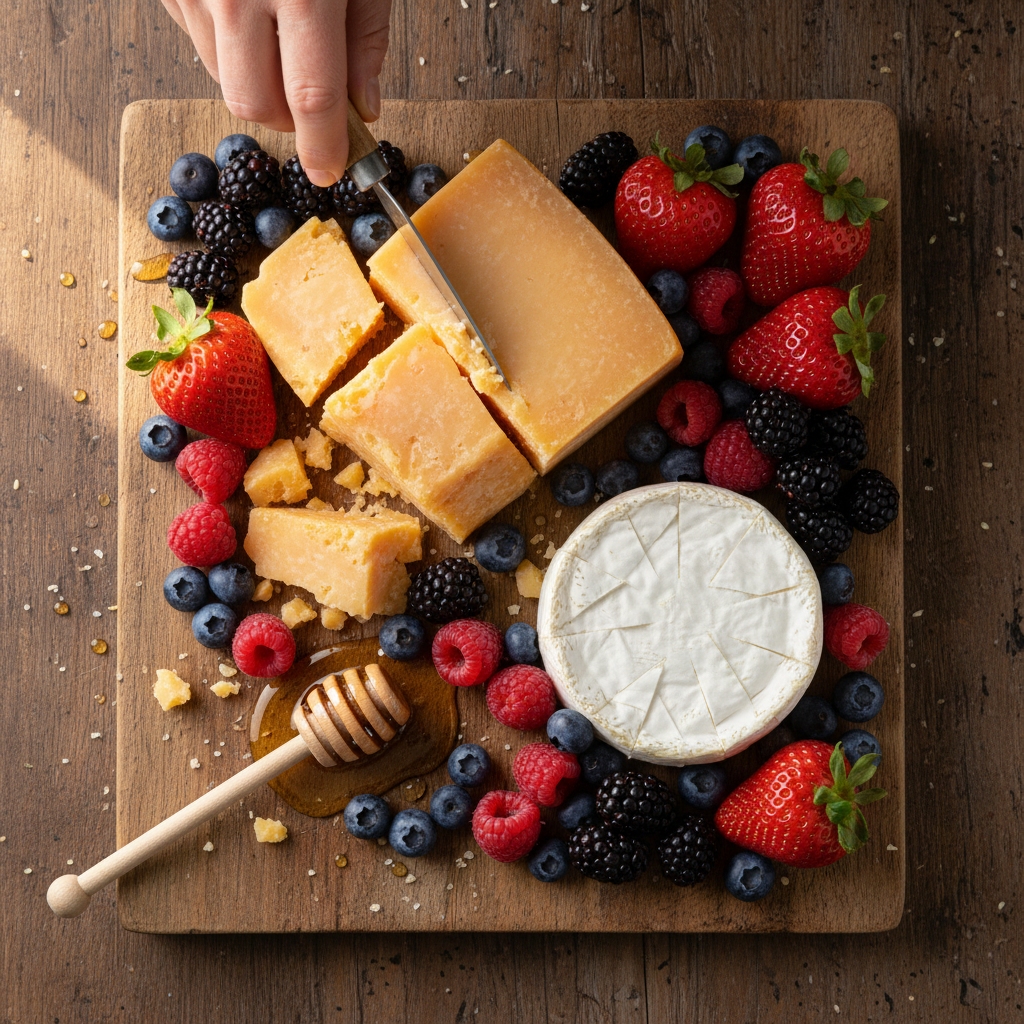 Sophisticated Cheese and Berry Board