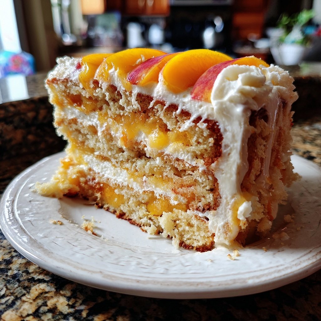 Peach Vanilla Cake Dream