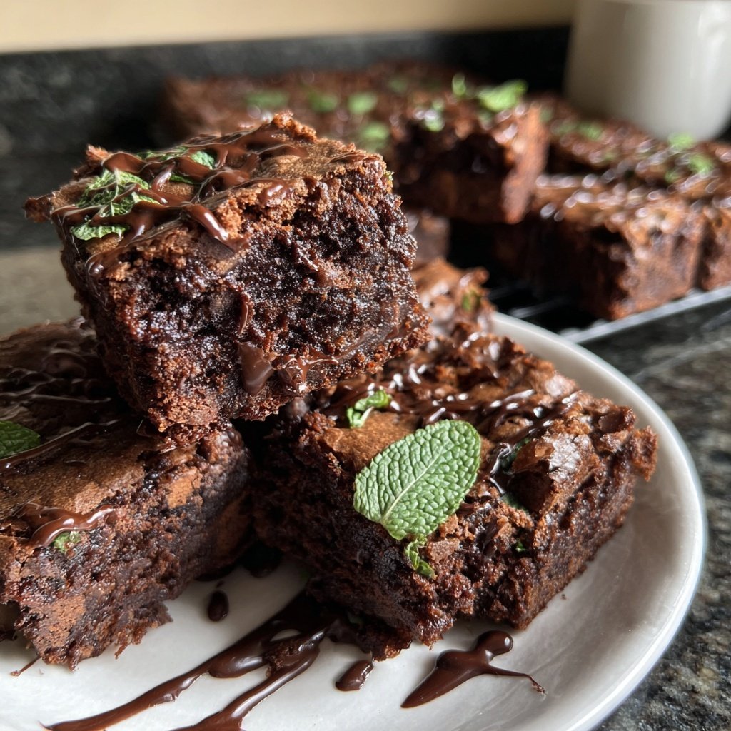 Chocolate Mint Banana Brownies