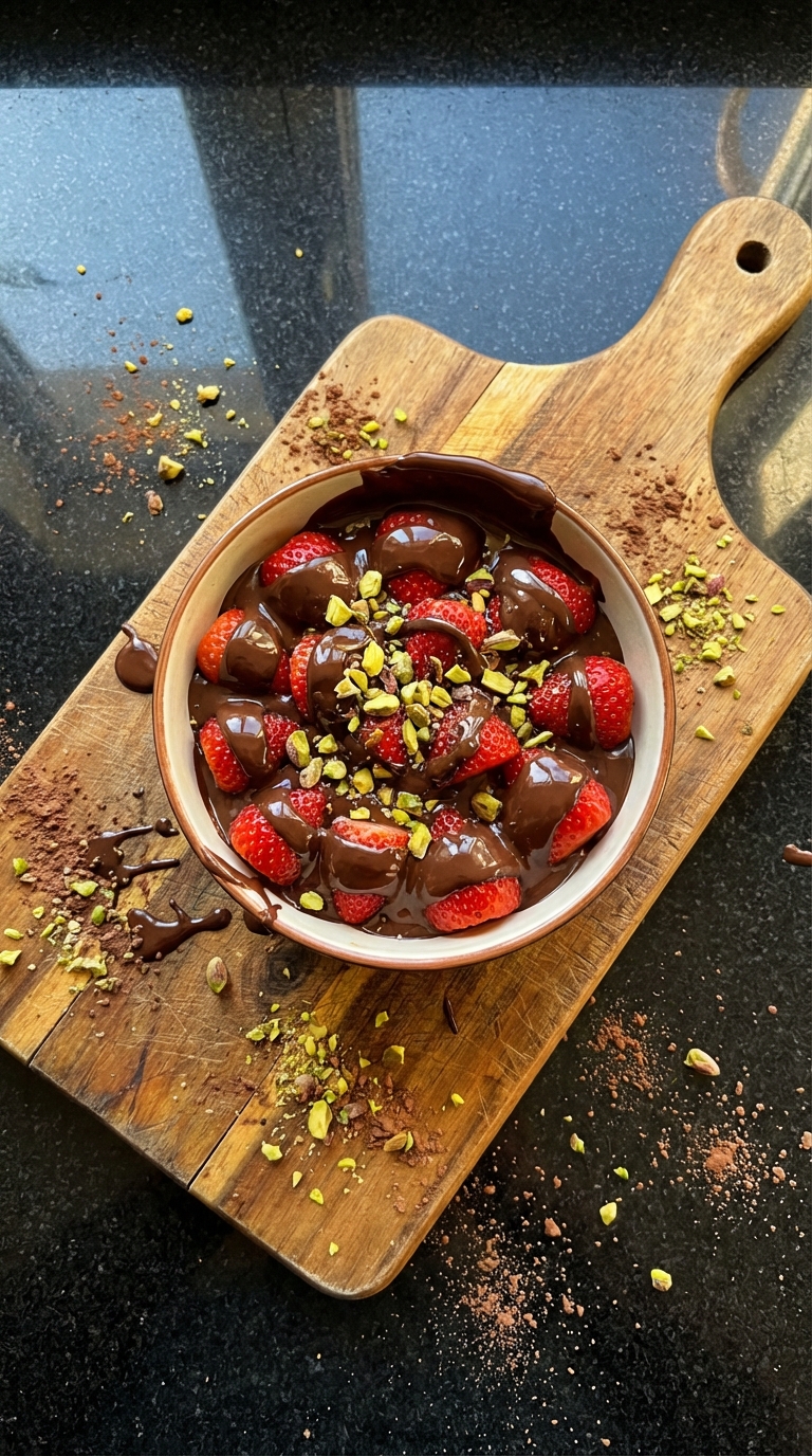 Middle Eastern Chocolate Strawberry Bowl