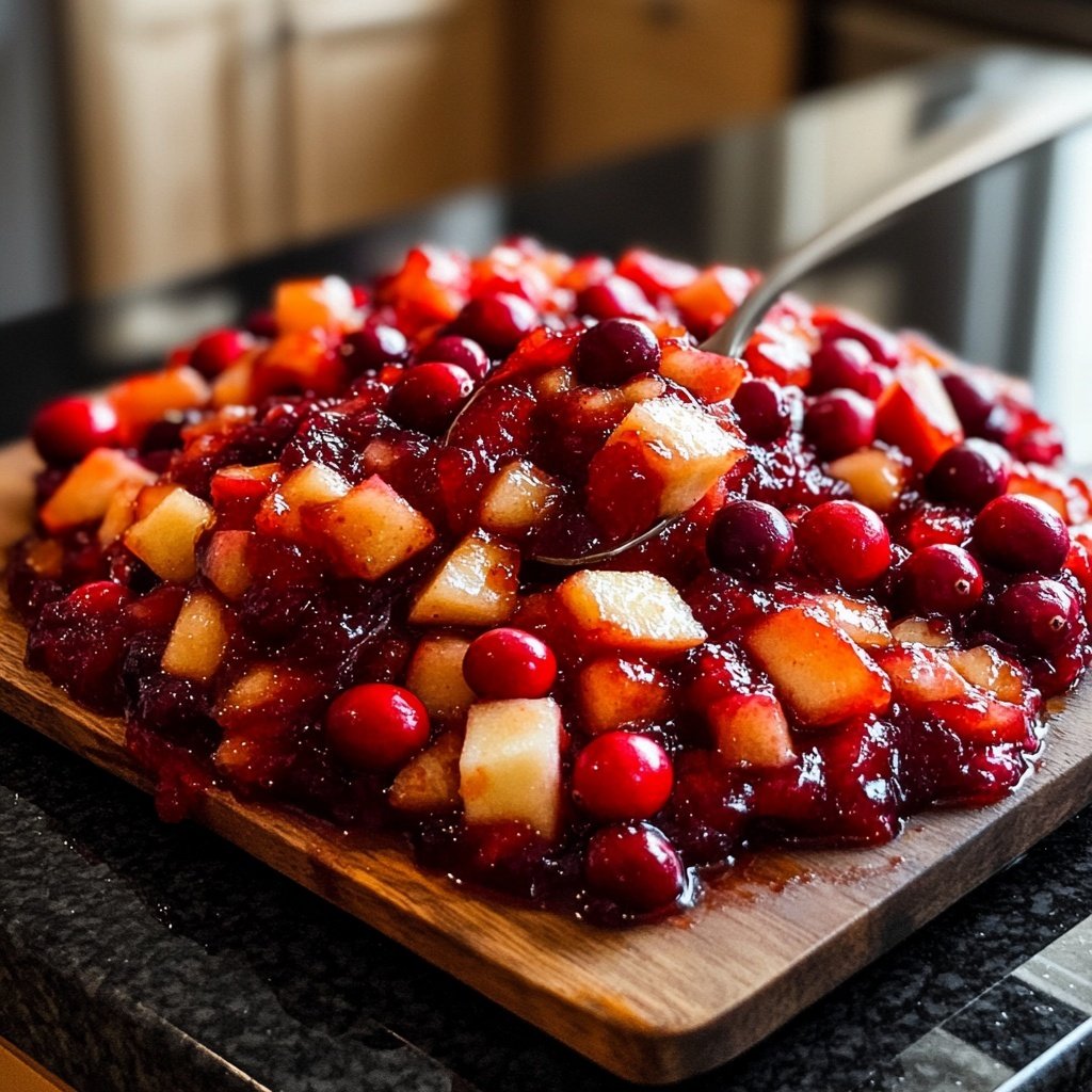 Cranberry Apple Chutney for Cheese and Roasted Meats