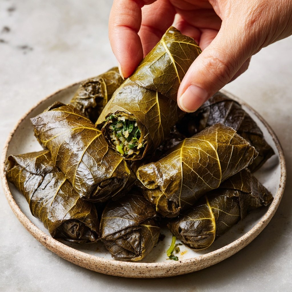 Mediterranean Stuffed Grape Leaves