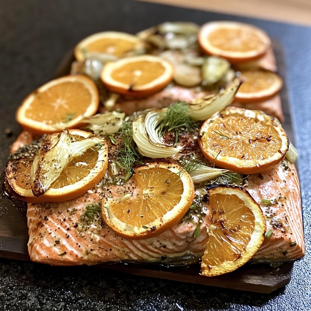 Slow Roasted Salmon with Orange and Fennel