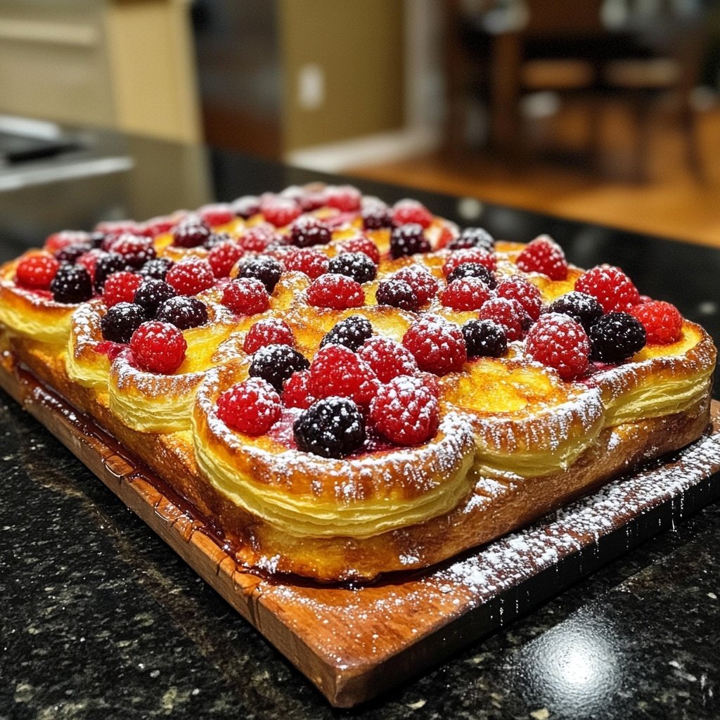 Festive Berry Croissant French Toast Bake​