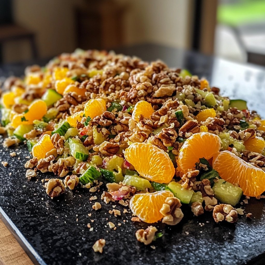 Winter Field Salad with Walnuts and Orange Segments