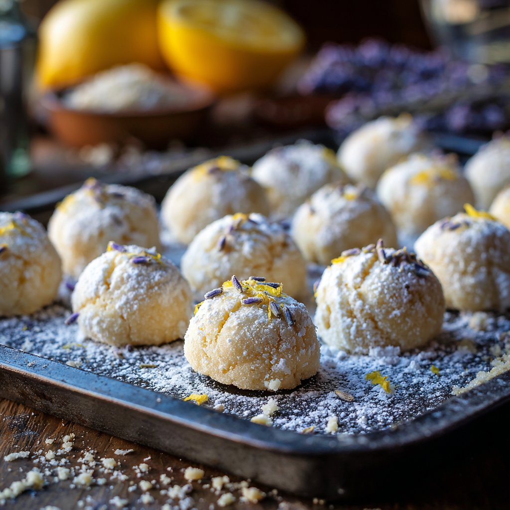 Lemon Lavender Cookie Bites