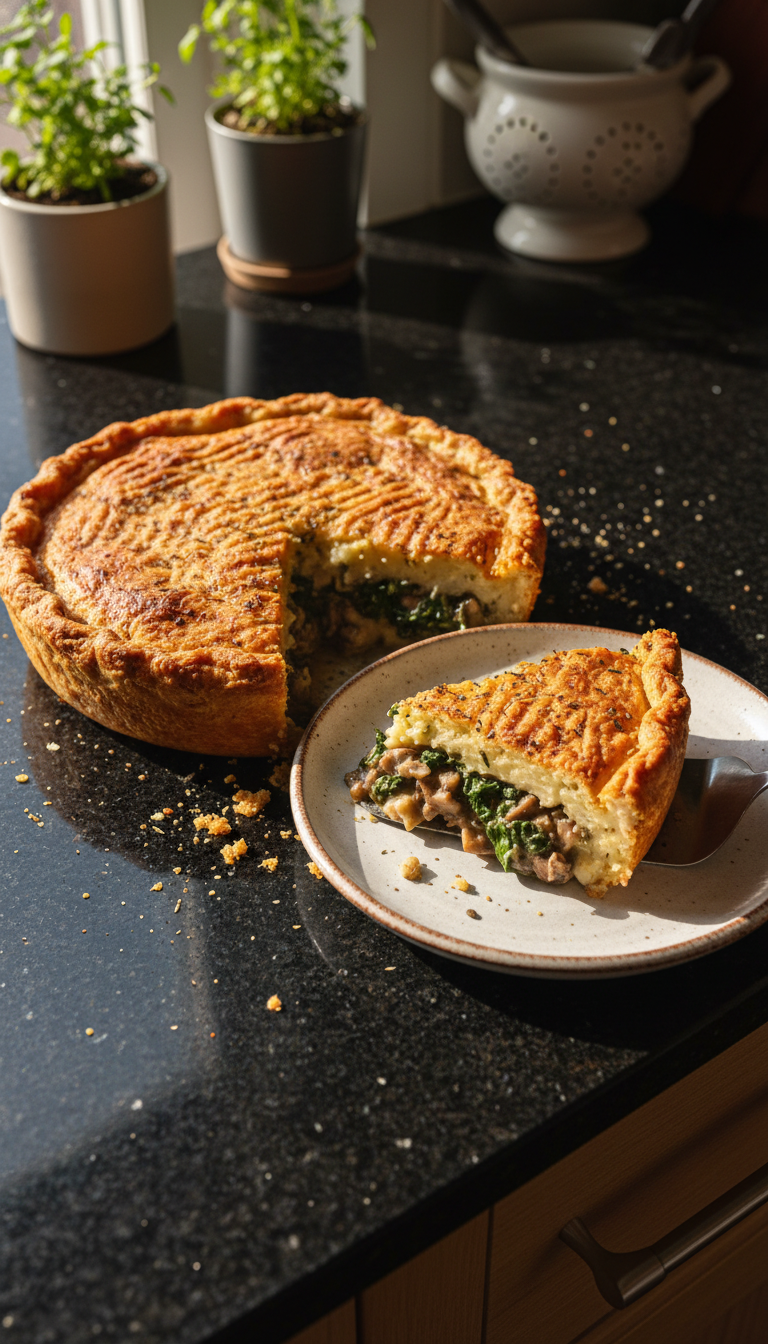 Mushroom and Spinach Shepherd's Pie