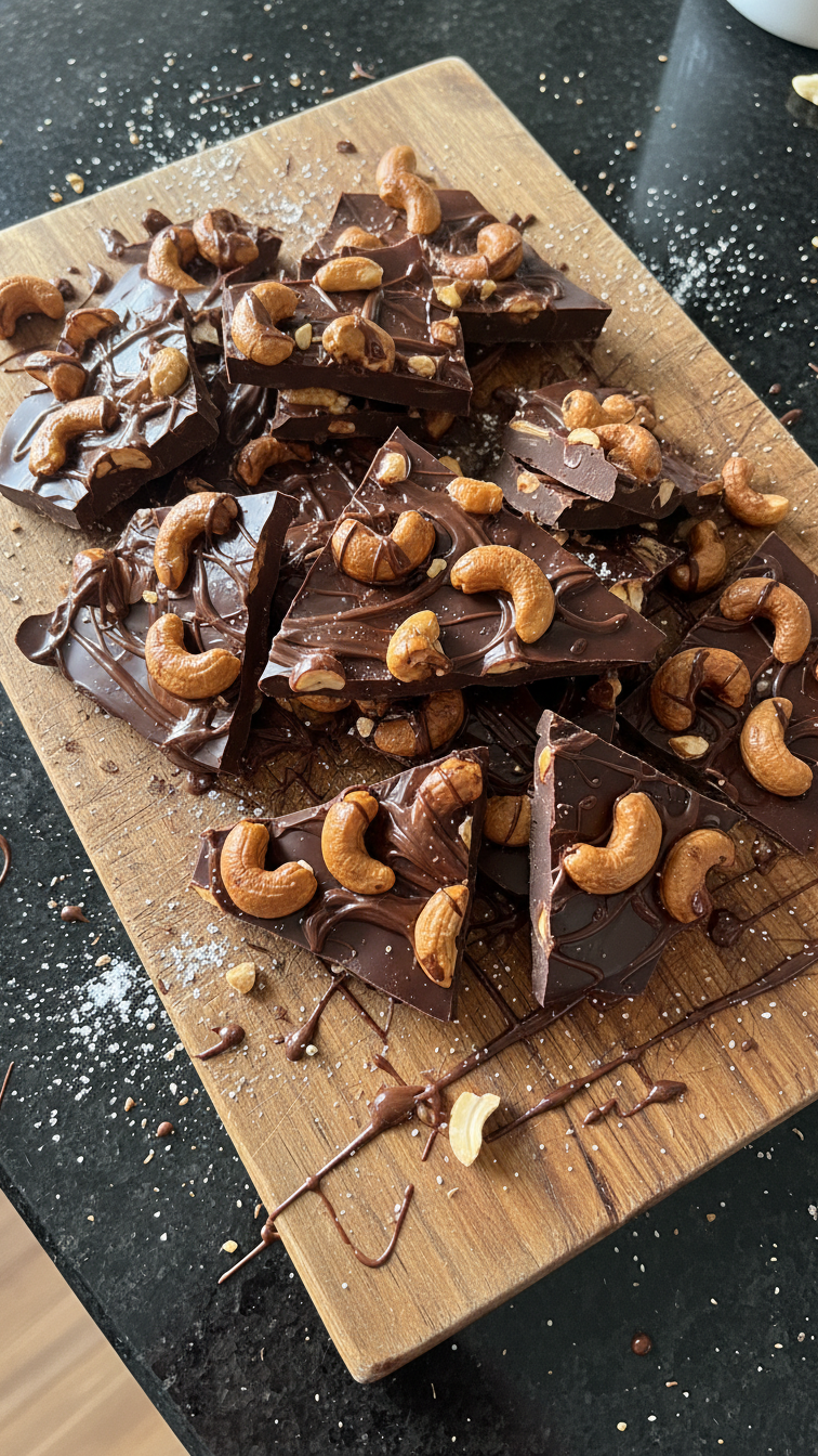 Decadent Chocolate Cashew Bark