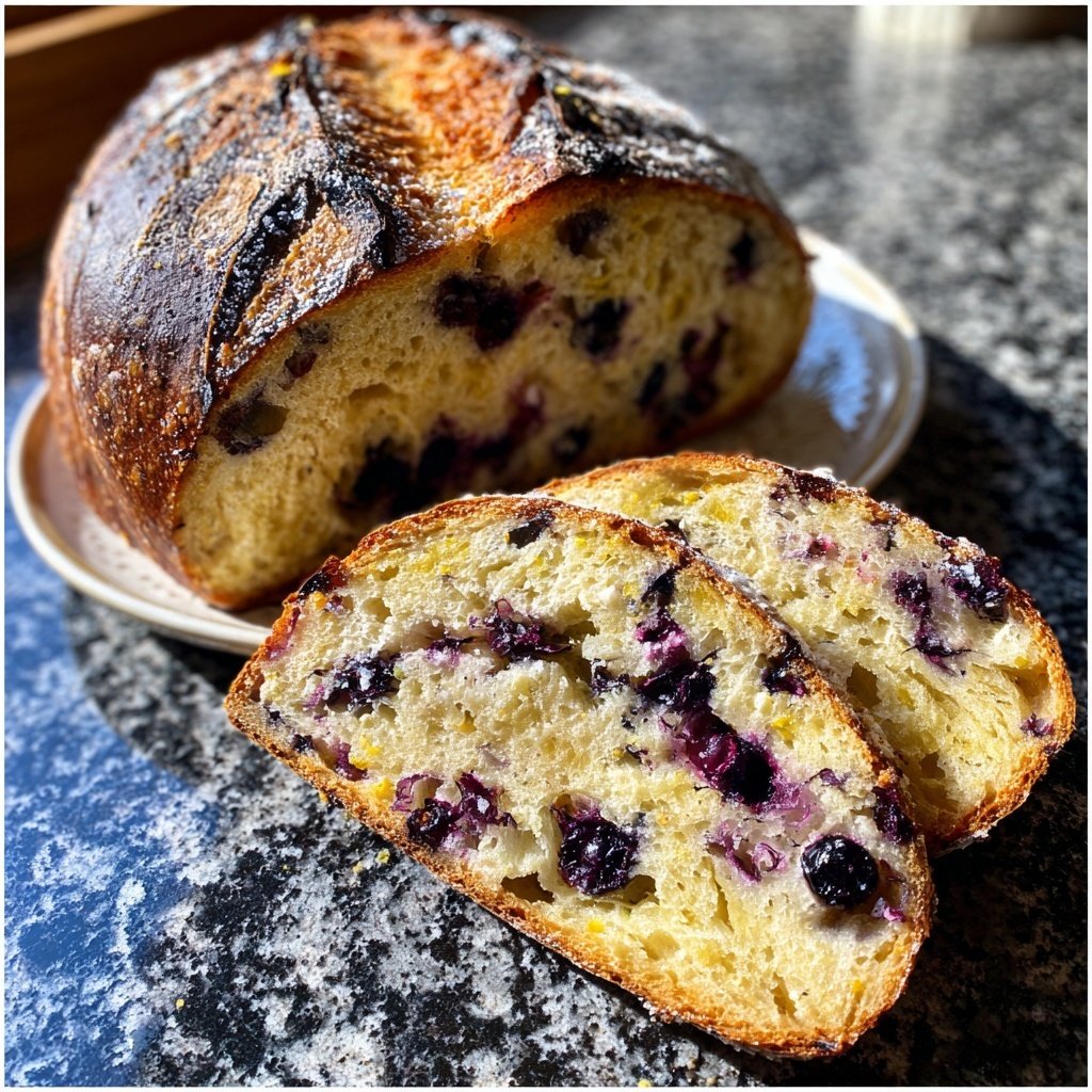 Blueberry Lemon Sourdough with Lavender Infusion