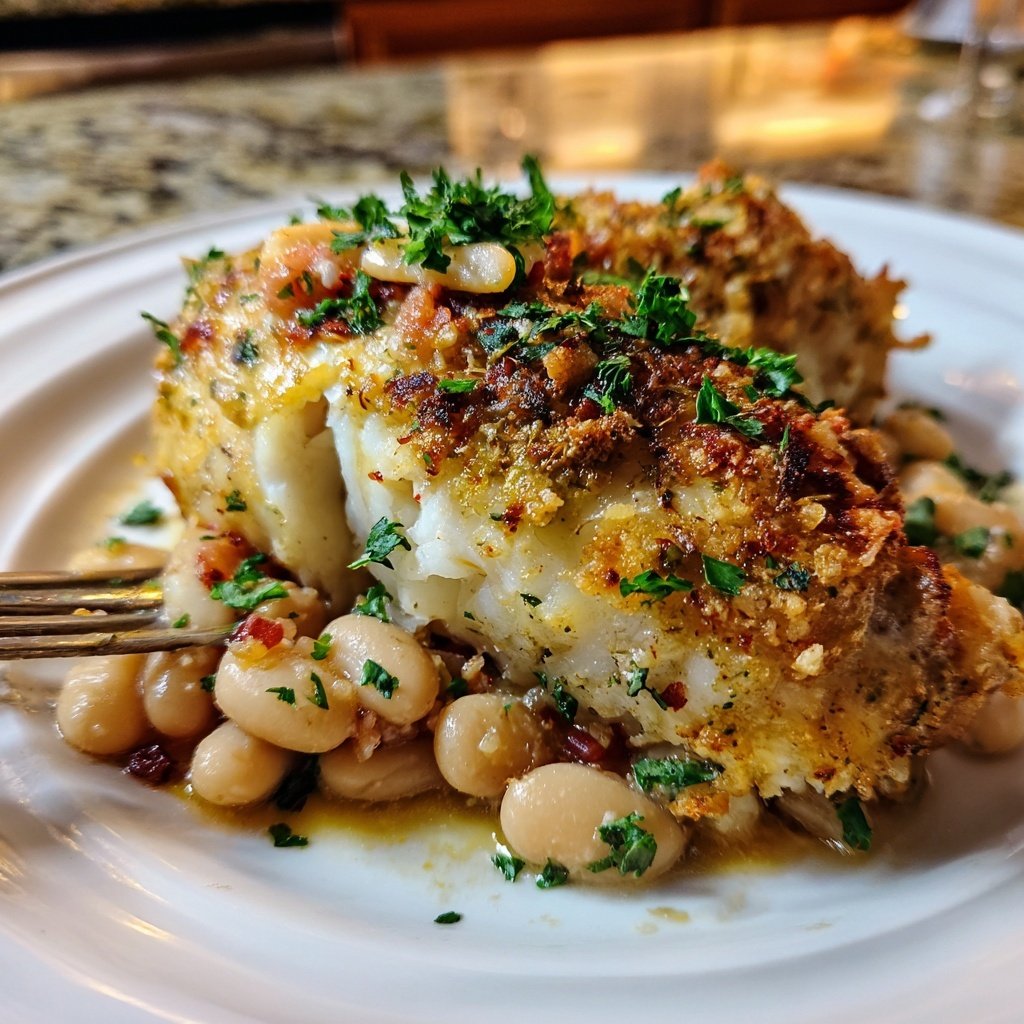 Baked Cod White Beans