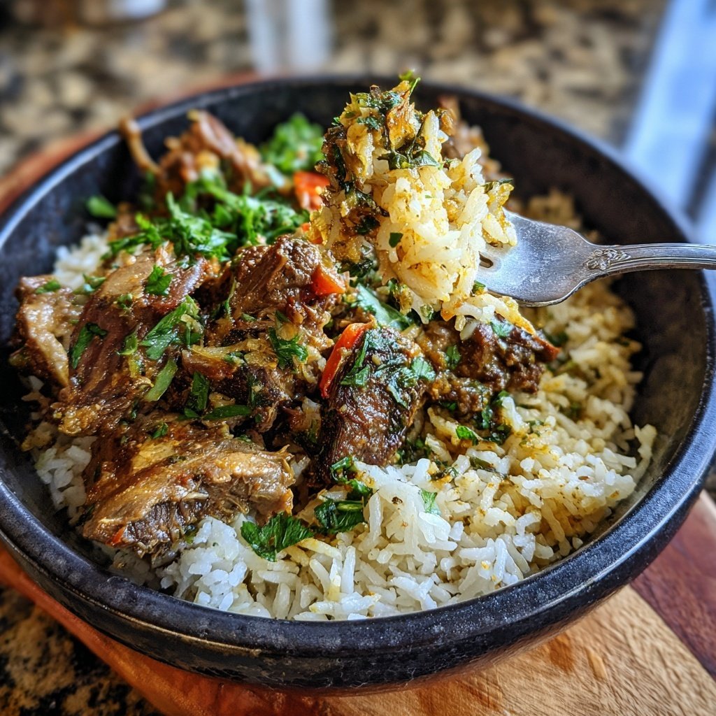 Curried Goat and Rice Medley