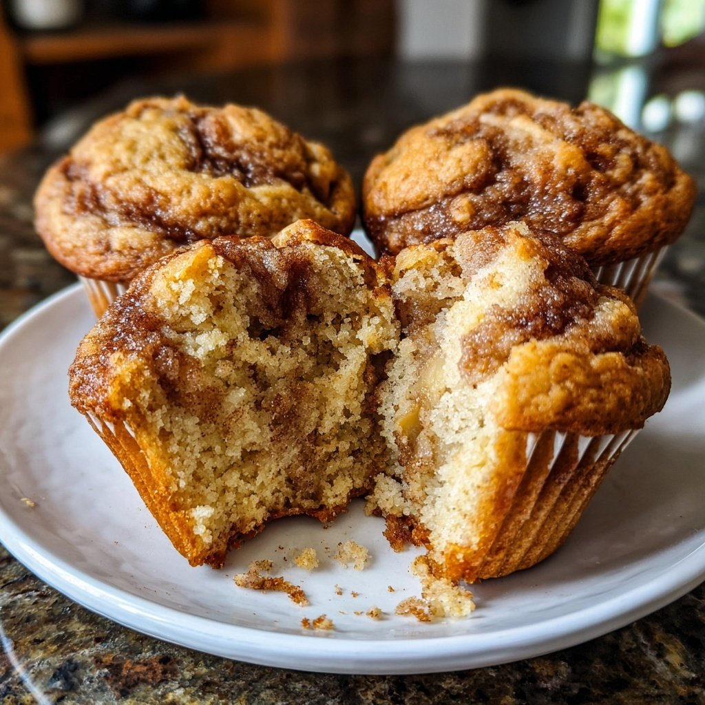 Banana Cinnamon Roll Muffins