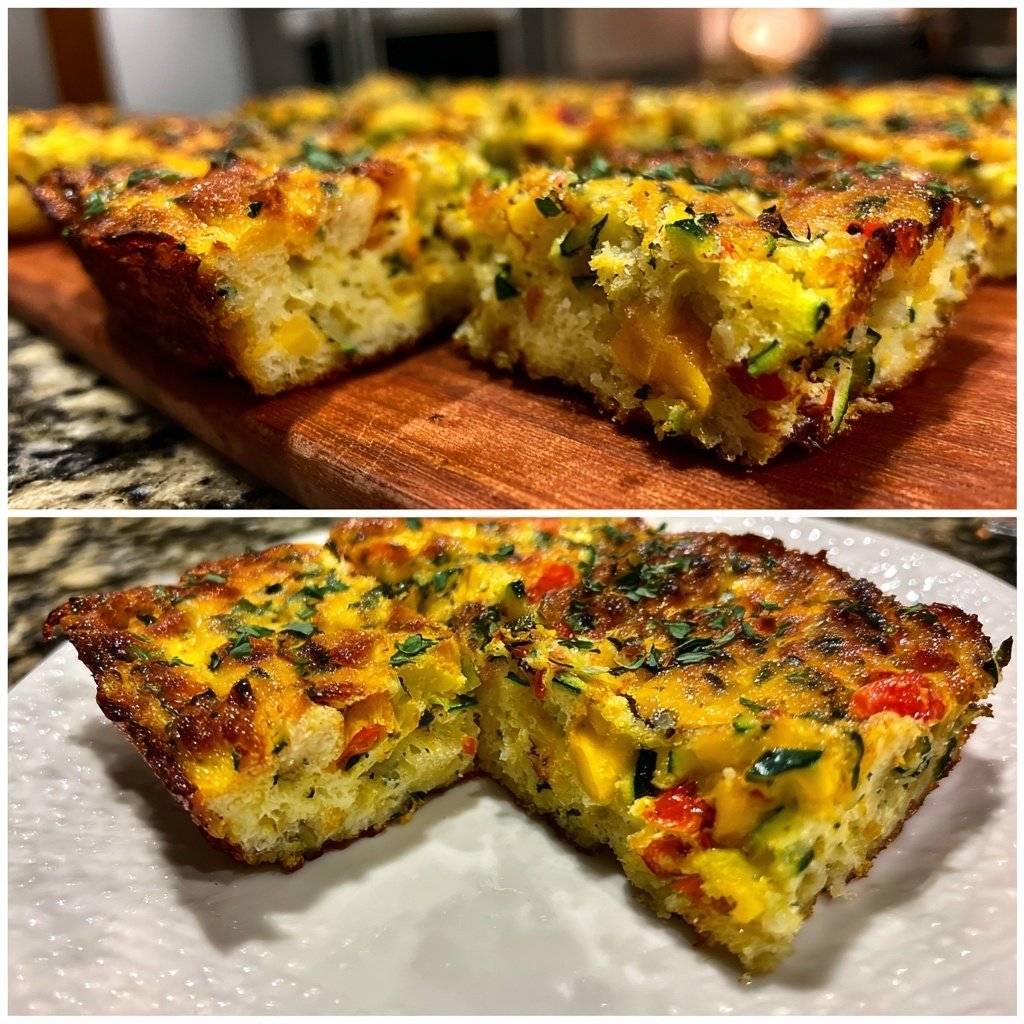 Herbed Vegetable Frittata Squares