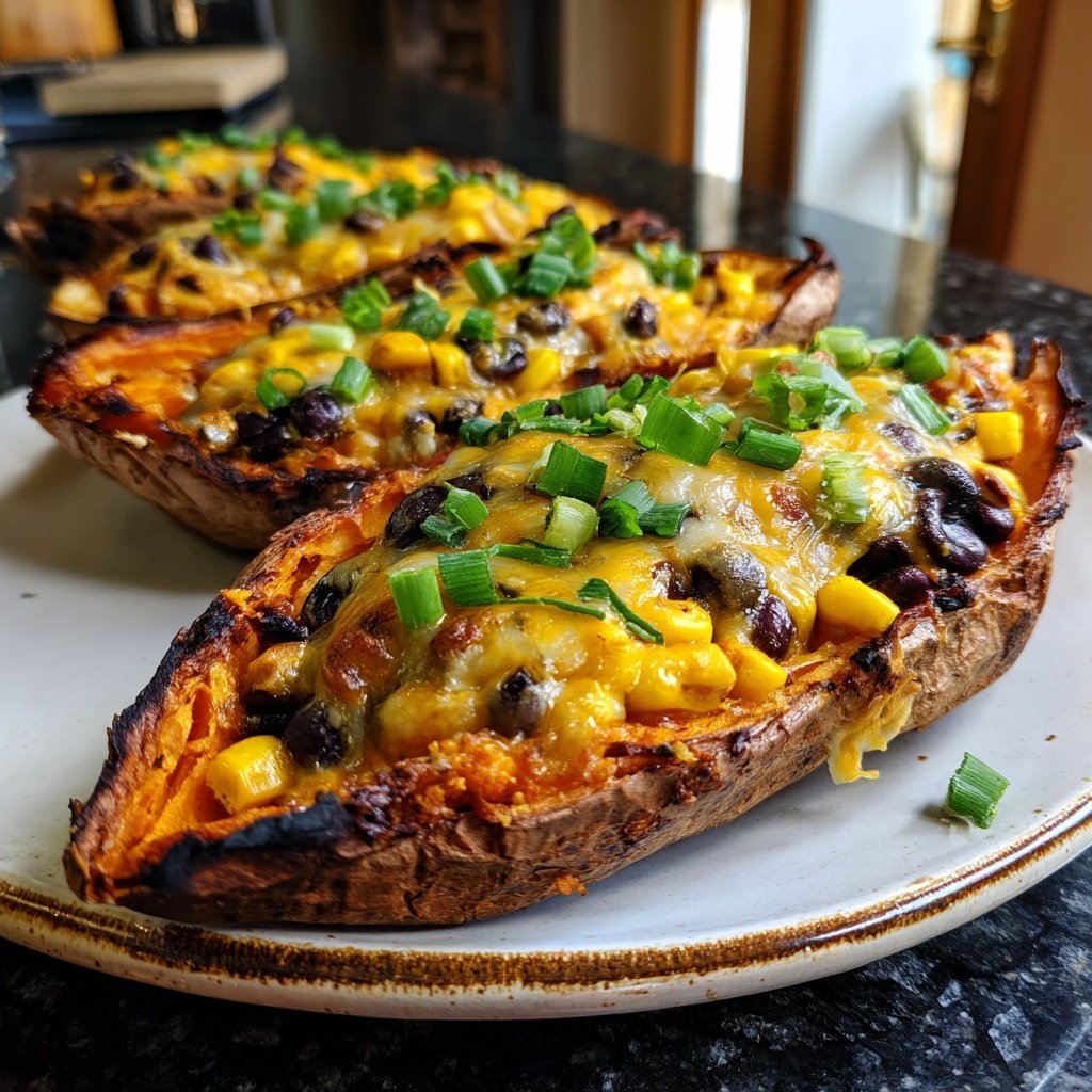 Stuffed Sweet Potato Skins