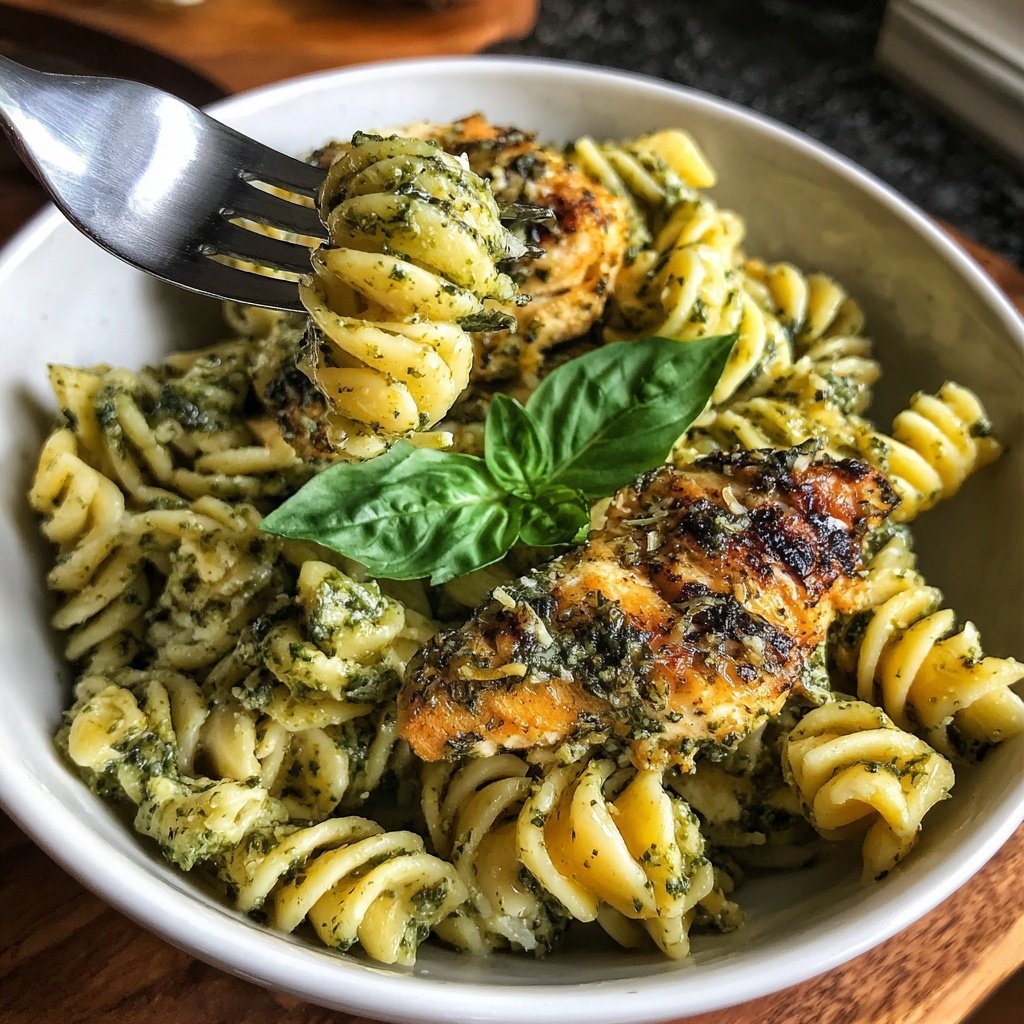 Grilled Chicken Pesto Pasta