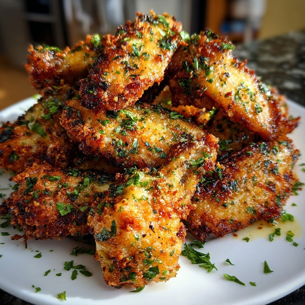 Crispy Parmesan Garlic Wings