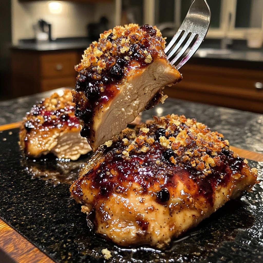 Blackberry Balsamic Glazed Chicken