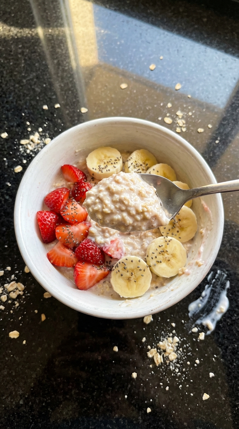 Strawberry Banana Protein Oats