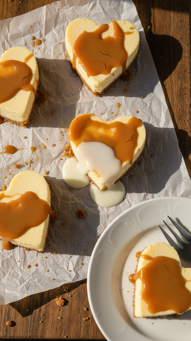 Caramel Cheesecake Hearts