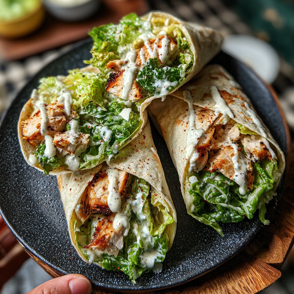 Delicious Chicken Caesar Wraps