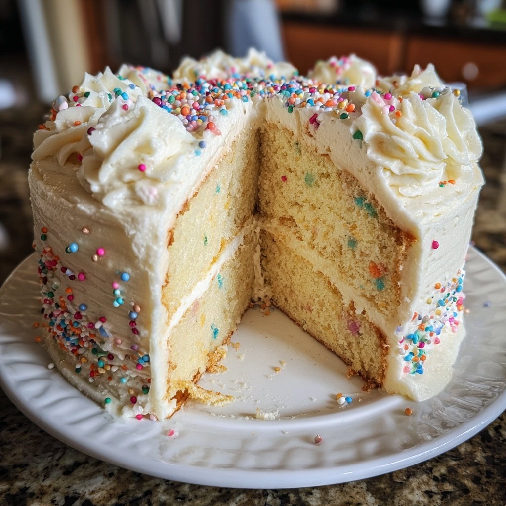 The VERY BEST Homemade Vanilla Cake