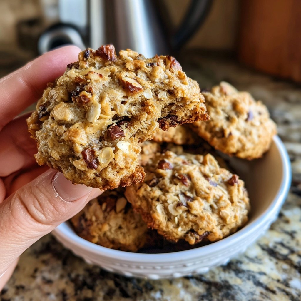 Banana Hazelnut Breakfast Cookies