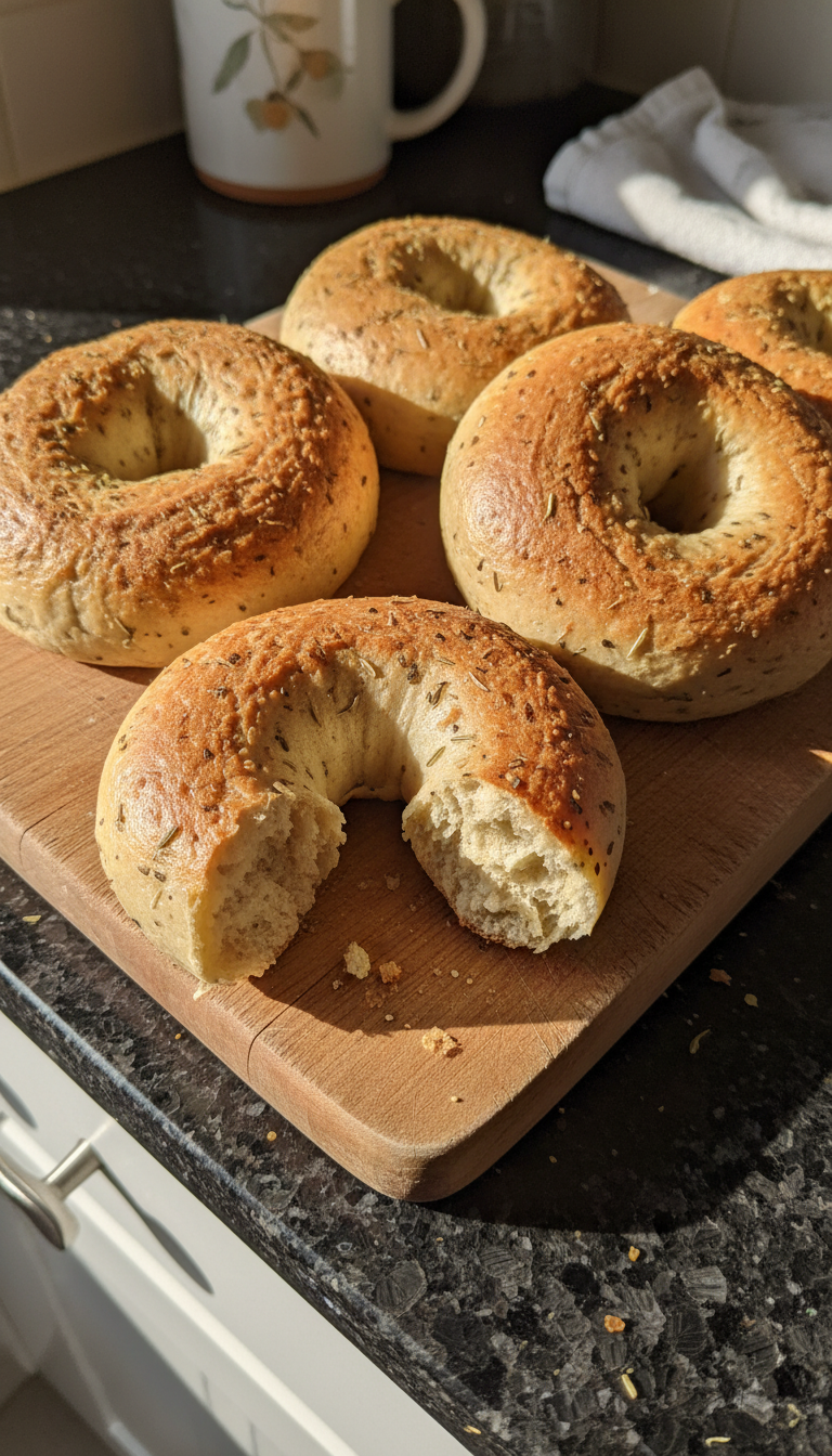 High-Protein Italian Herb Bagels