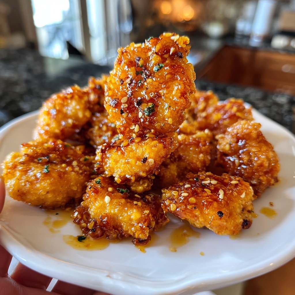 Baked Honey Garlic Chicken Nuggets