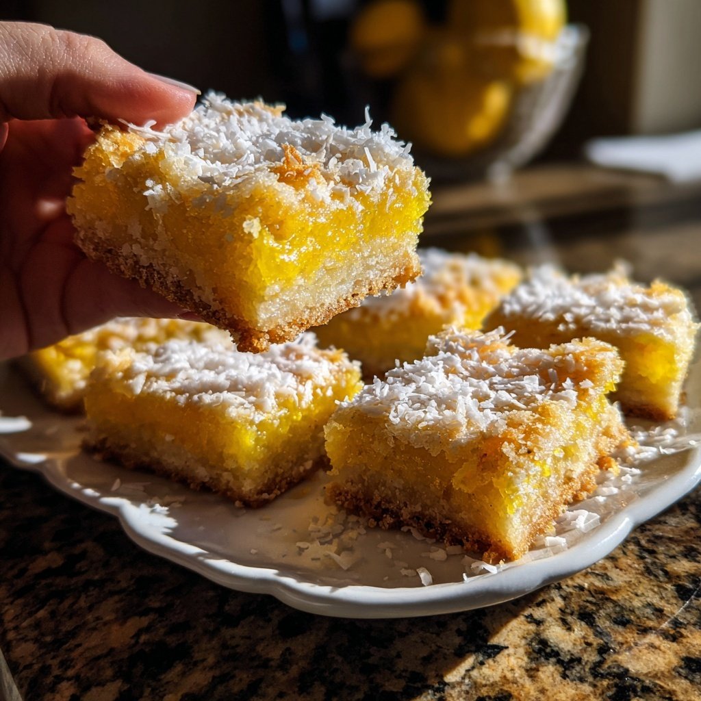 Meyer Lemon Bars with Coconut
