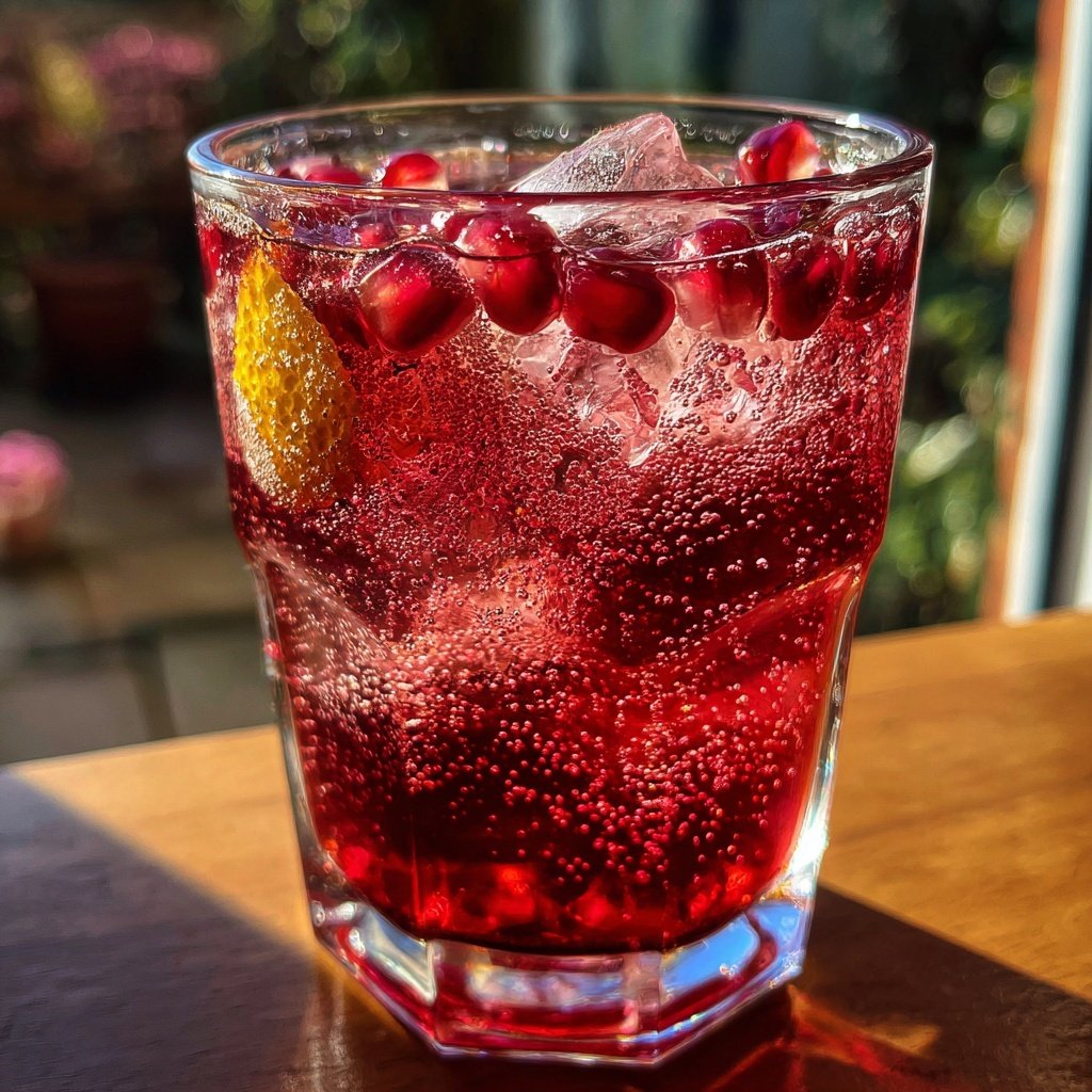 Pomegranate Ginger Snow Spritz